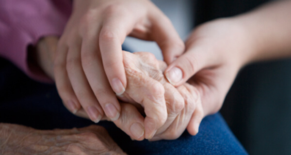 Elderly Woman And Child